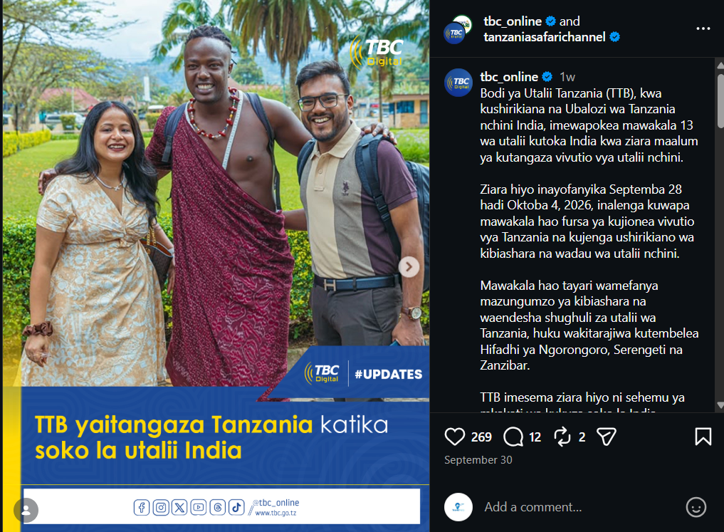 Travel Mate featured by Tanzania Broadcasting Corporation